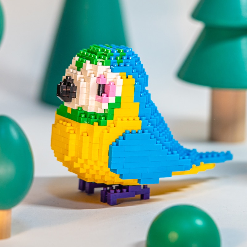 SC 8809-4 Animal World Yellow Parrot Fly Bird Parakeet 3D