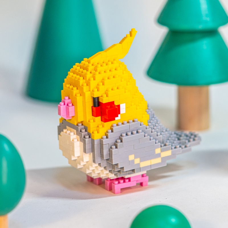 SC 8809-5 Animal World Grey Parrot Fly Bird Cockatiel 3D