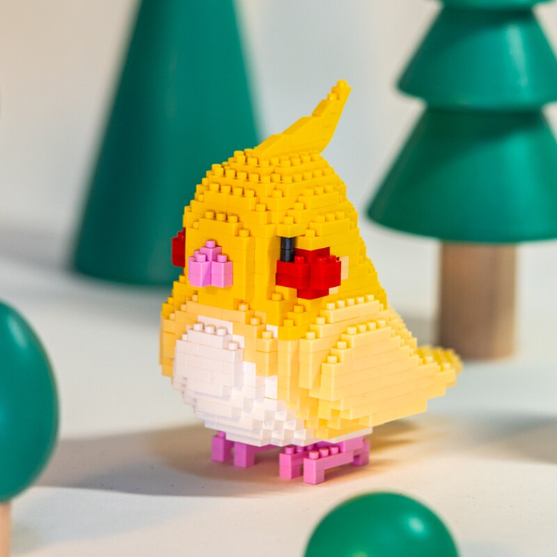 SC 8809-6 Animal World Beige Parrot Fly Bird Cockatiel 3D