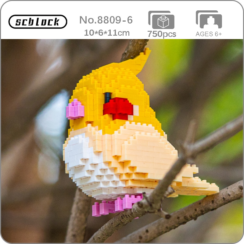 SC 8809-6 Animal World Beige Parrot Fly Bird Cockatiel 3D