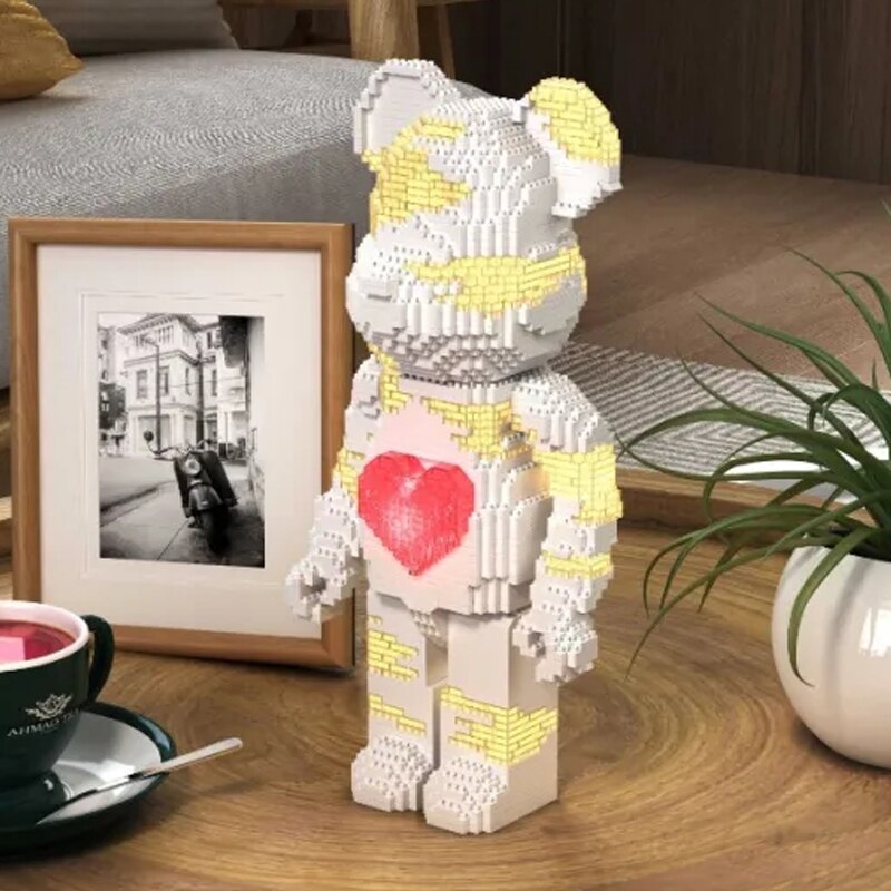 YKO 2155 Cartoon White Heart Bear