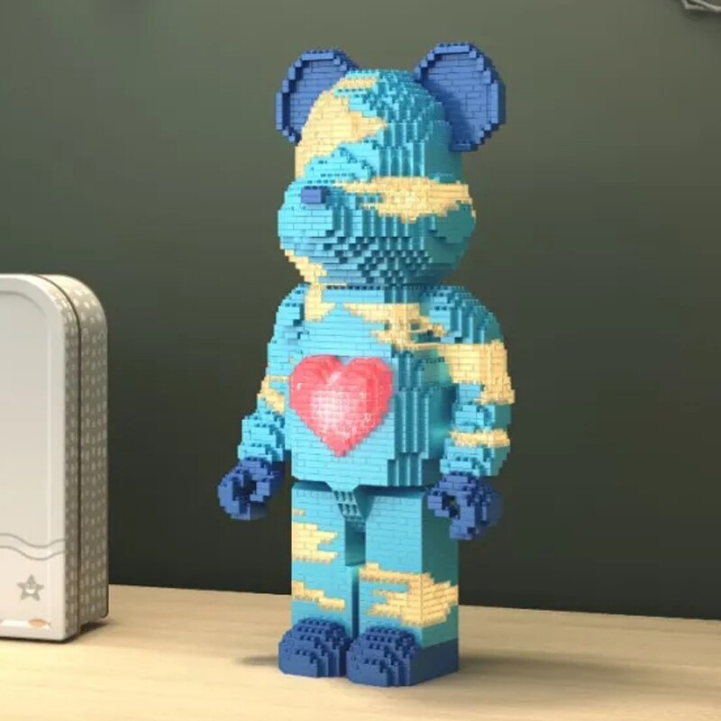 YKO 2162 Cartoon Blue Heart Bear