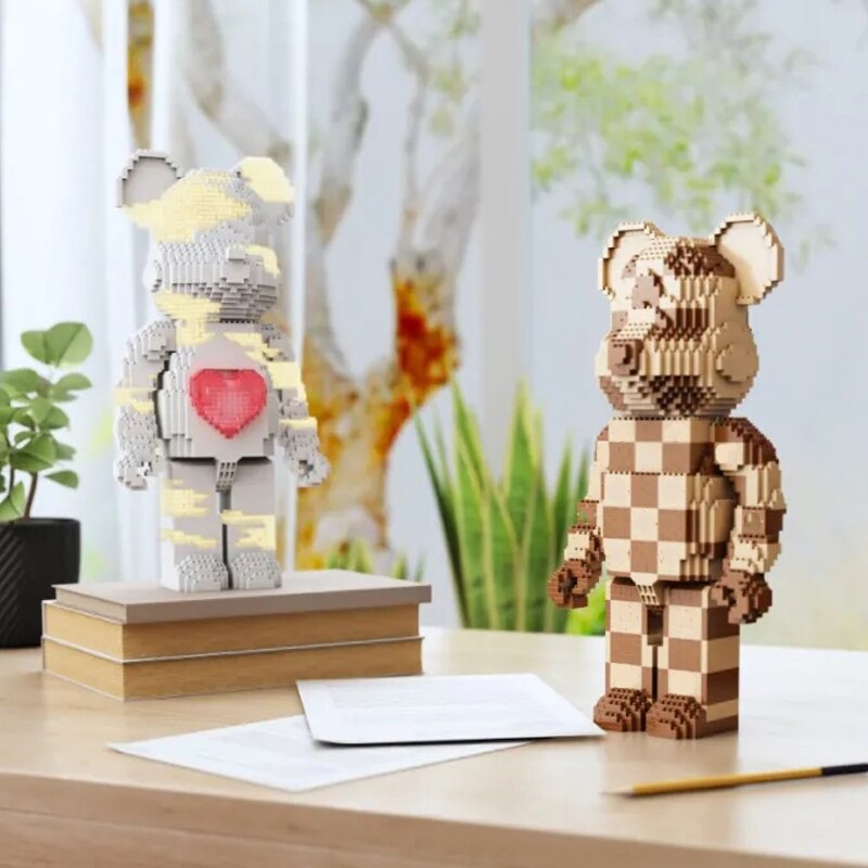 YKO 2155-2162 Cartoon Striped Heart Bear