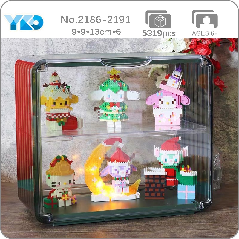 YKO 2186-2191 Winter Merry Christmas Cat Dog Rabbit Snowman