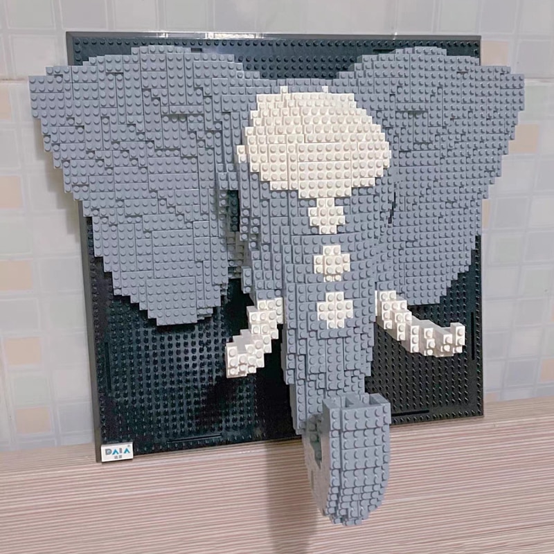 Daia 66875 Elephant Wild Animal Head Mural Wall Painting Model Daia 66875 Elephant Wild Animal Head Mural Wall Painting Model