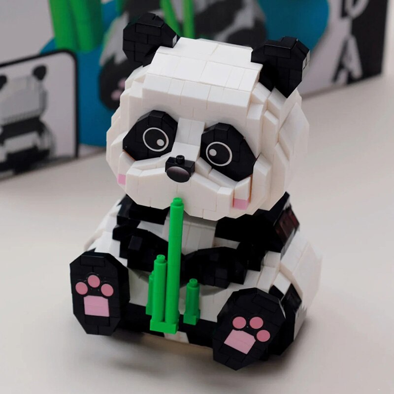 JM 20814 Animal World Panda Bear Bamboo Food Pet Sit