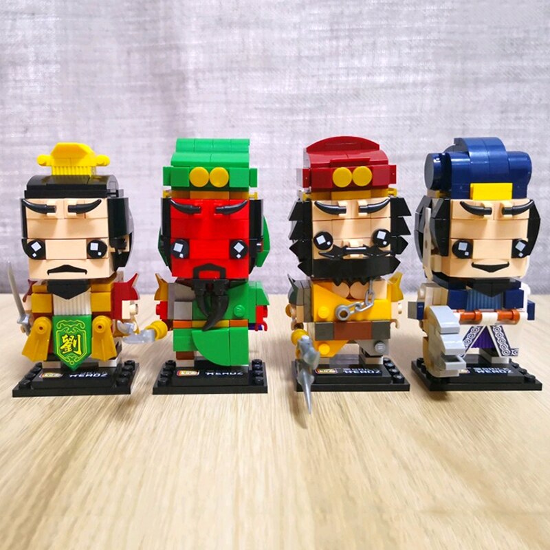 LOZ 1453-1456 Three Kingdoms King Emperor General Adviser Warrior Doll Weapon