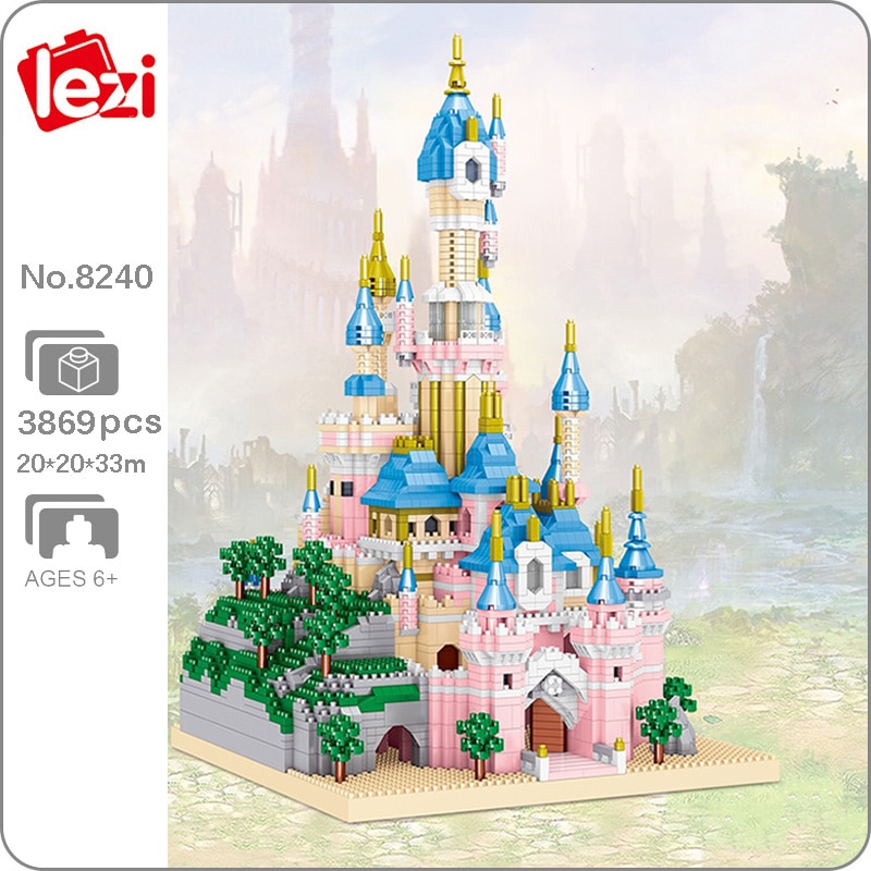 Lezi 8240 World Architecture Paris Dream Castle Tower Garden Model