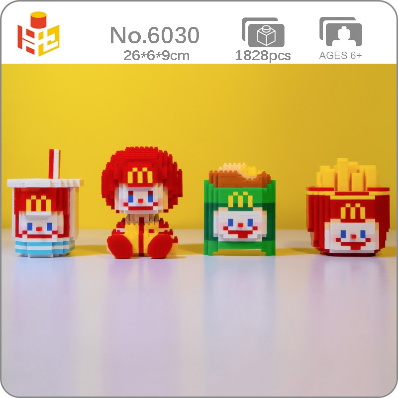 PN 6030 Food World French Fries Cola Drink Taro Pie Clown Doll