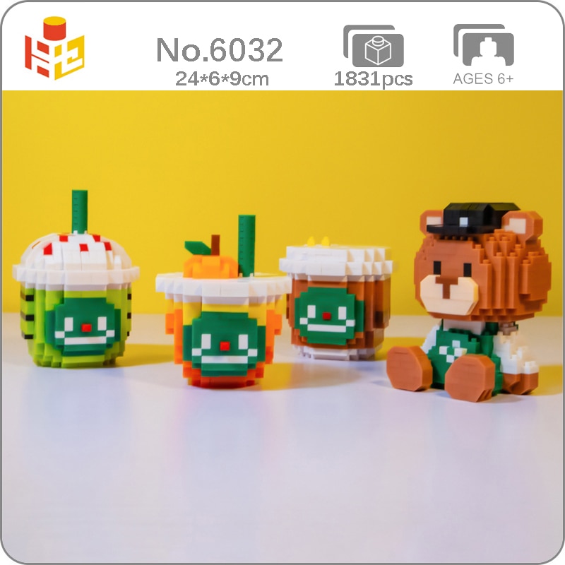 PN 6032 Coffee Drink Orange Fruit Milk Tea Bear Doll