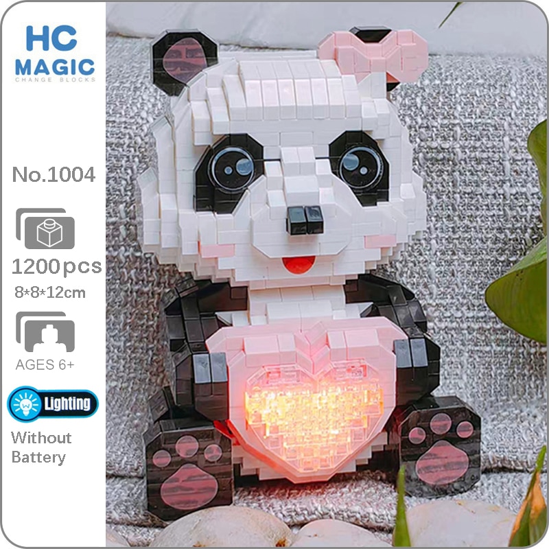 PZ 1004 Animal World Panda Girl Heart Bag Bow Pet Doll