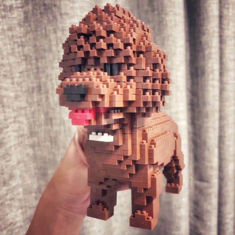 PZX 6618-8 Poodle Teddy Dog Stand Pet Doll