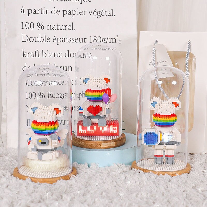 WS 2719-2721 Space Astronaut Heart Bear Love Helmet Wing Balloon