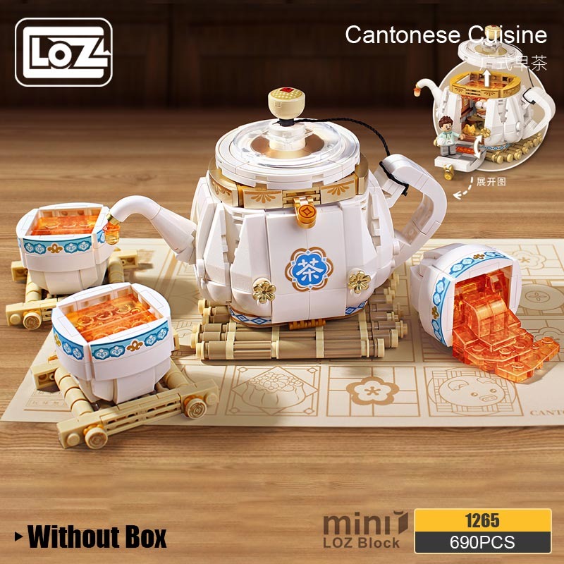 LOZ 1265 Cantonese Morning Tea Steamer Tea Set
