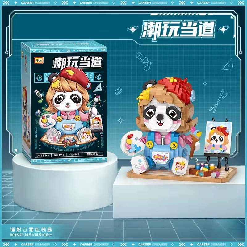 LOZ 8119.2 Trendy Play: Panda Painter Miniature LOZ 8119.2 Trendy Play: Panda Painter Miniature