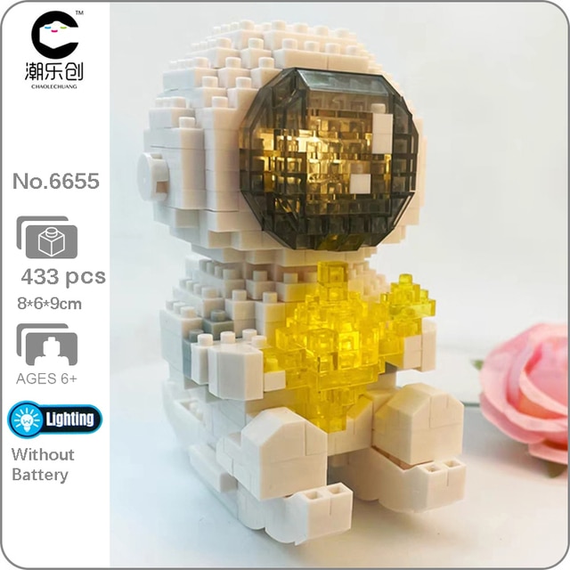 CLC 6654 White Space Moon Astronaut With Led Light