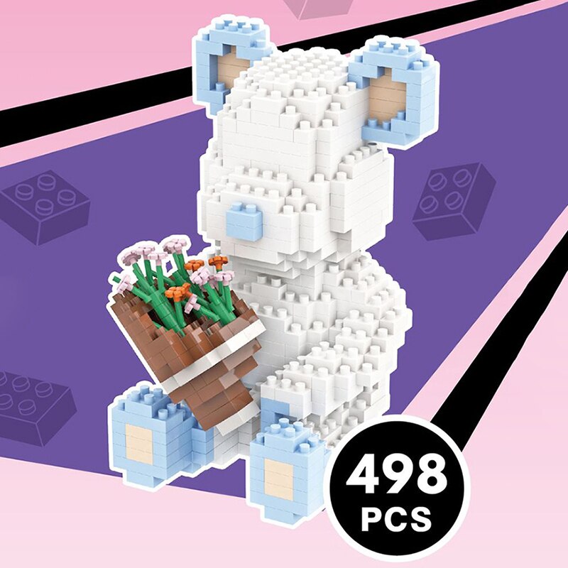 HXZ 3501-3504 Bear Love Heart Wedding Flower Bouquet