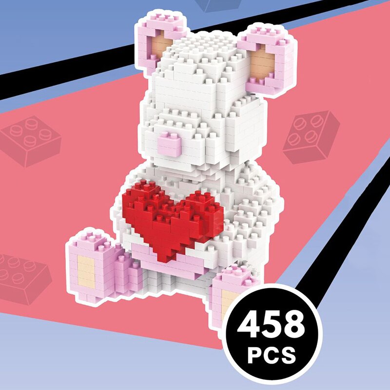HXZ 3501-3504 Bear Love Heart Wedding Flower Bouquet