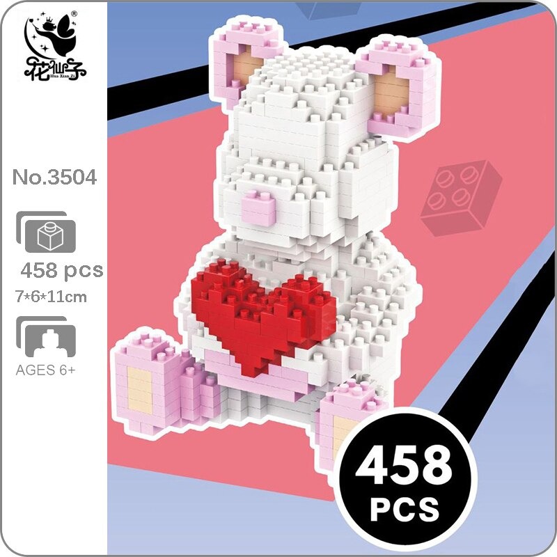 HXZ 3504 Heart Bear Love Wedding