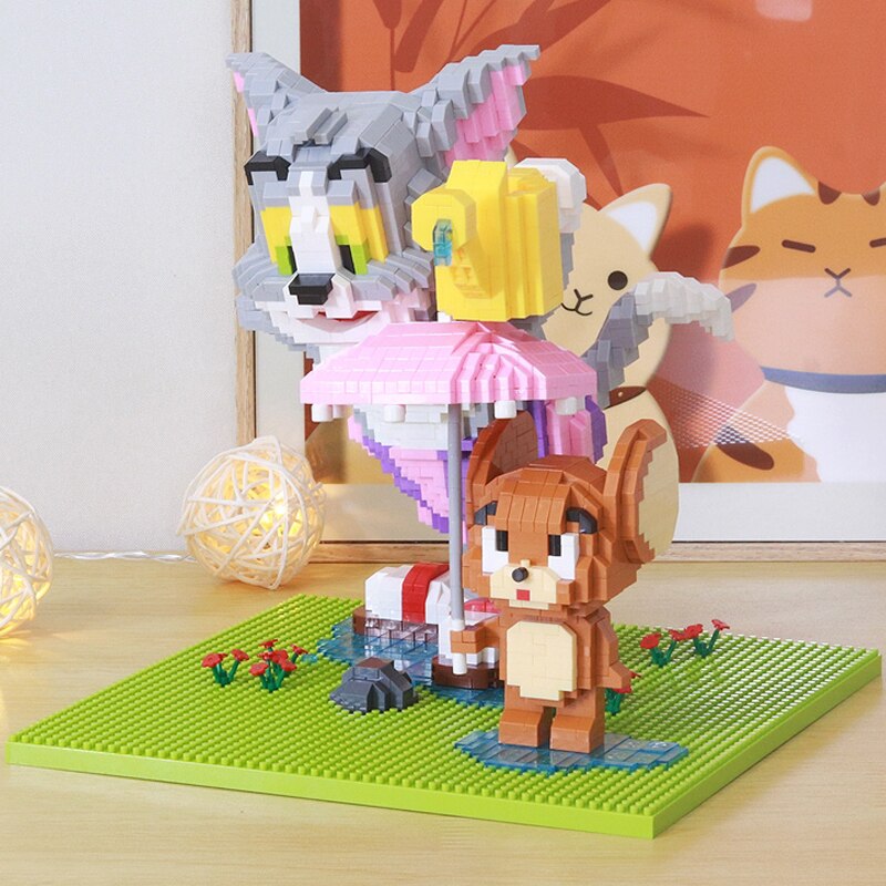 LP 200602 Tom and Jerry Cat Mouse Water Umbrella Flower