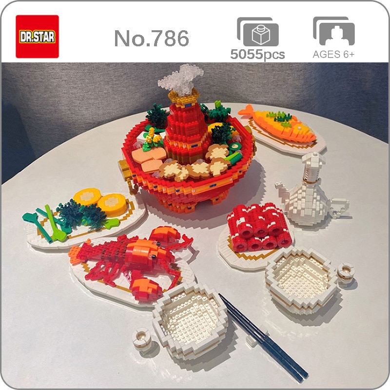 Dr.star 786 Hot Pot Fish Lobster Lamb Roll Vegetable Wine Food