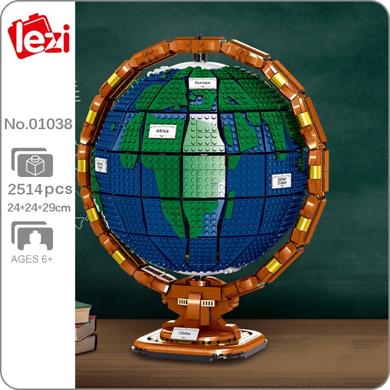 Lezi 01038 Retro Rotating Terrestrial Globe