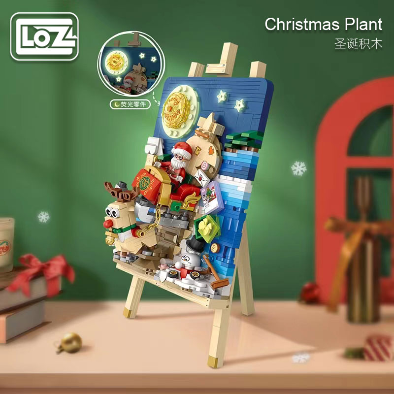 LOZ 1282 Christmas Diorama: Sleigh Car Diorama