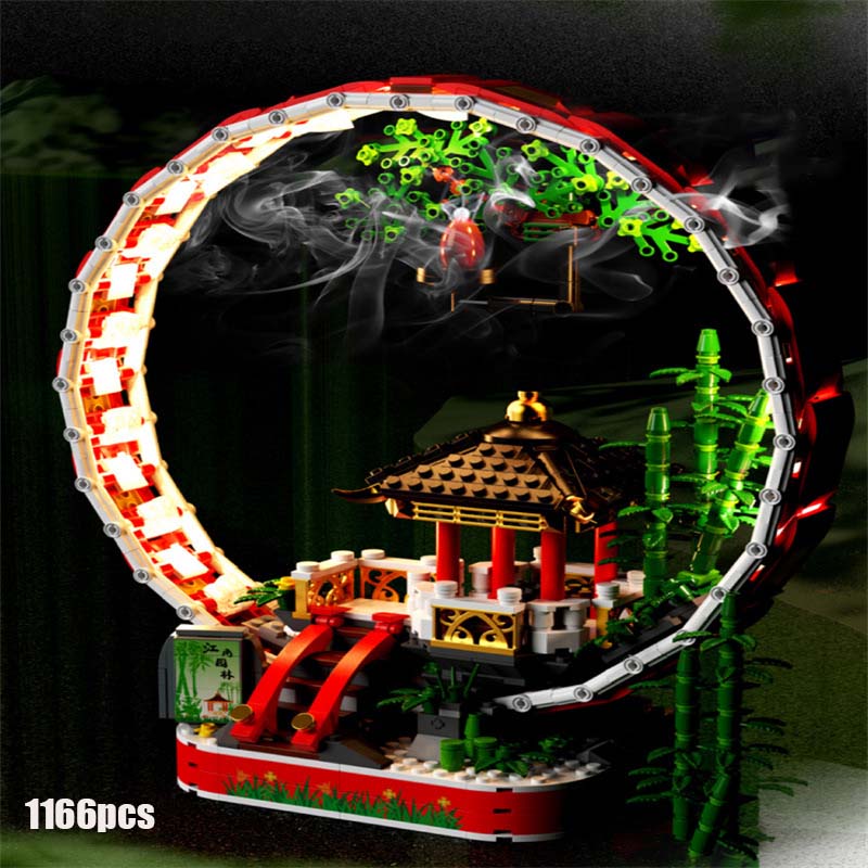 1108pcs Architecture Garden Building Blocks Chinese Classic City House Style Assembly Mini Bricks Toys Gfits