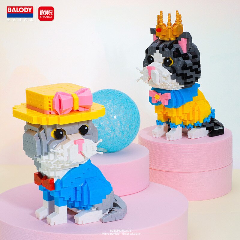 BALODY 18404-18407 1 Set 4pcs Cat Cartoon Ornaments