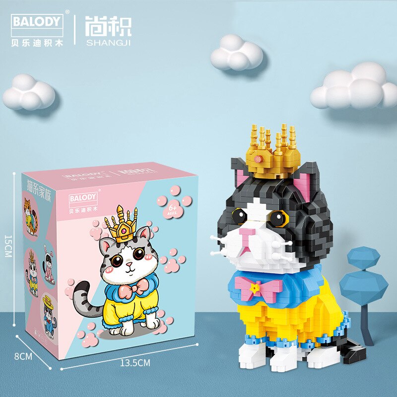 BALODY 18404 Kawaii Cat Cartoon Ornaments