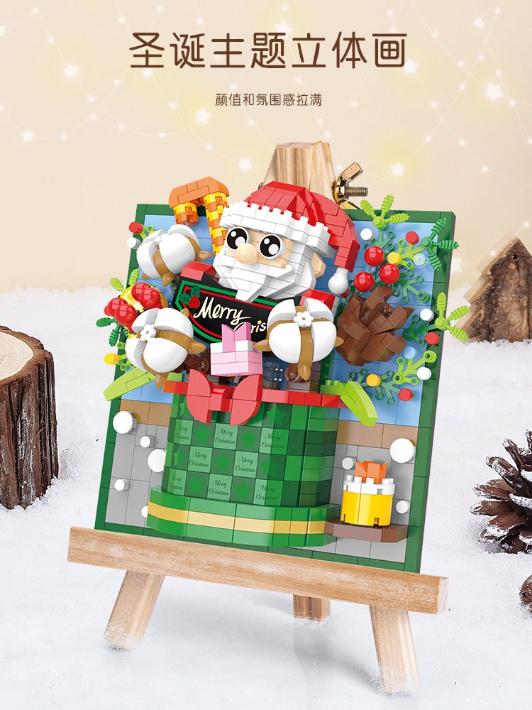 No Brand 2814-2818 Sunflower Santa Claus Flower Painting Rangers