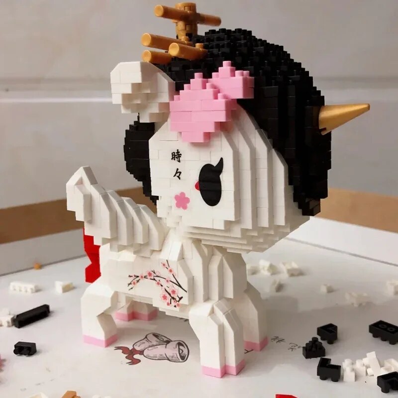 Balody 18189 Unicorn Plum Blossom Flower Fly Horse