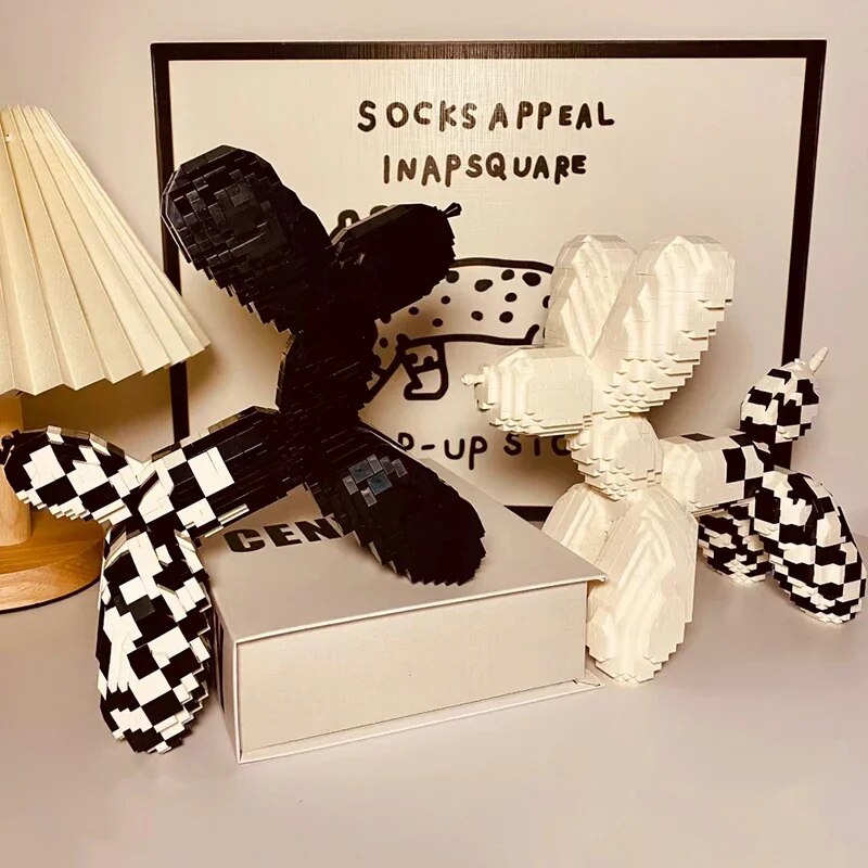 Balody 18441-18442 White Black Balloon Dog