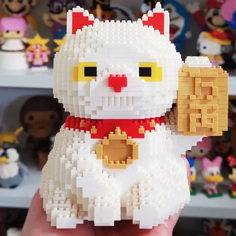 HC 9028 Lucky Cat Money Fortune Smile Bell Pet