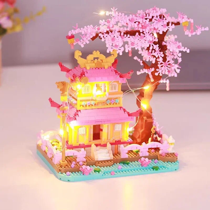 LHCX 607 Cherry Blossom Tree Pavilion Flower House Garden LHCX 607 Cherry Blossom Tree Pavilion Flower House Garden