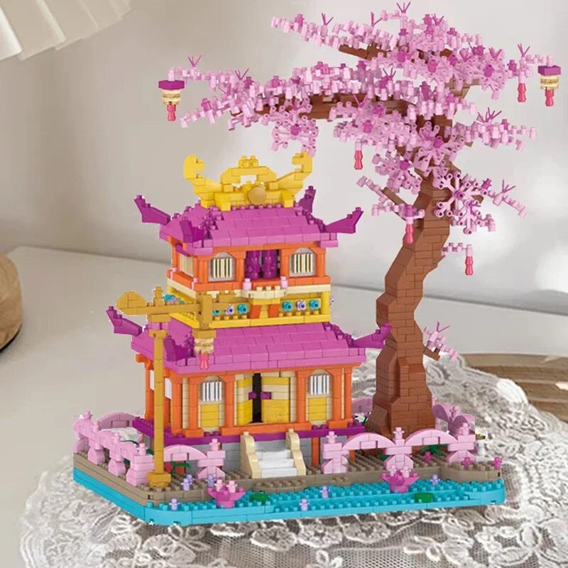 LHCX 607 Cherry Blossom Tree Pavilion Flower House Garden LHCX 607 Cherry Blossom Tree Pavilion Flower House Garden