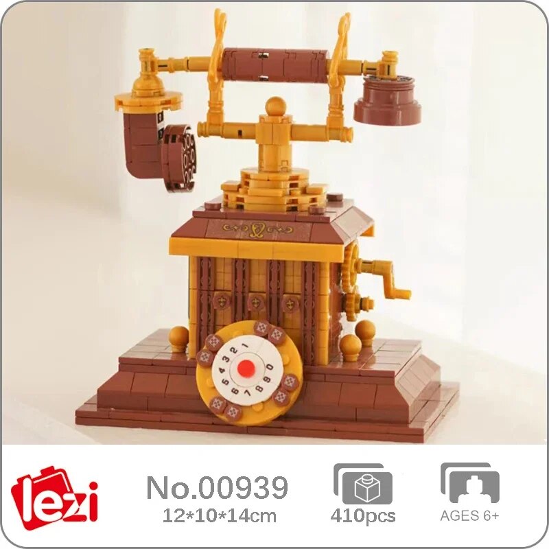 Lezi 00939 Retro Classic Household Table Rotary Telephone Phone Machine