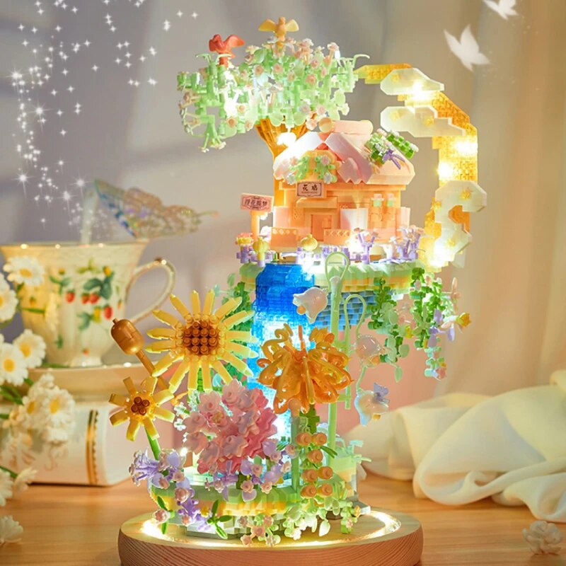 Yapin 6924 Lighted Moon Flower House
