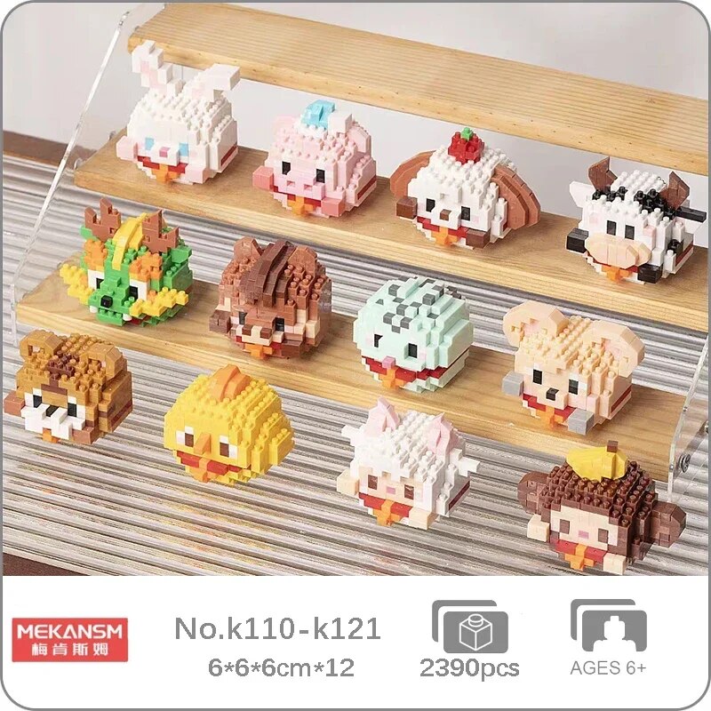 MK K110-K121 Zodiac Daruma Mouse Tiger Rabbit Dragon Snake Horse Monkey Pig