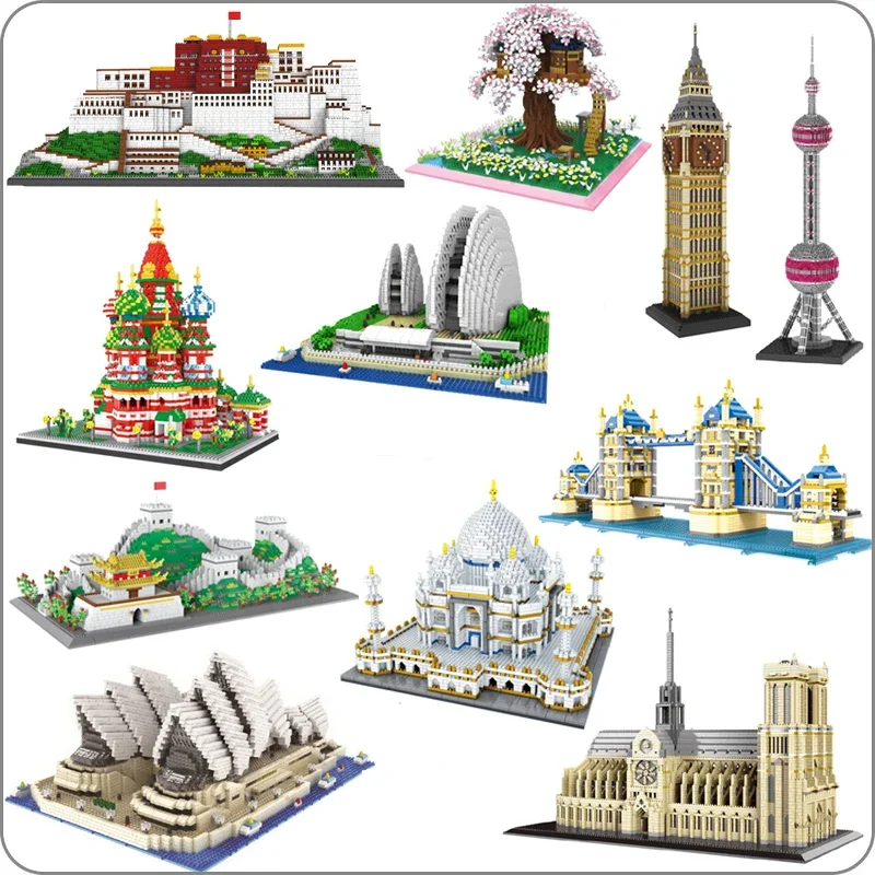PZX 9914-9932 Tower Bridge Big Ben Great Wall Taj Mahal Potala Palace