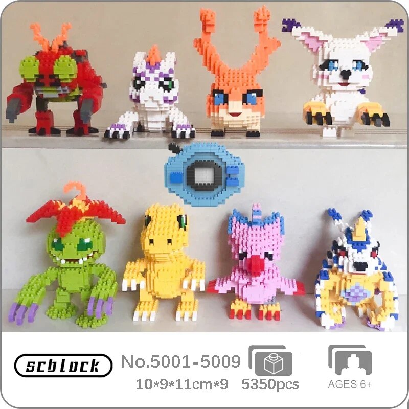 SC 5001-5014 Digimon Agumon Gabumon Piyomon Palmon Patamon Tailmon Digital Monster Pet