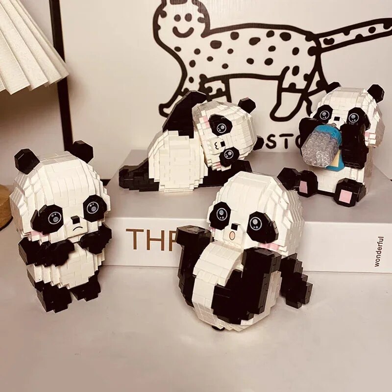 YKO 1140-1143 Zoo Panda Baby Cry Gymnastics Handstand Milk Feeder Pet