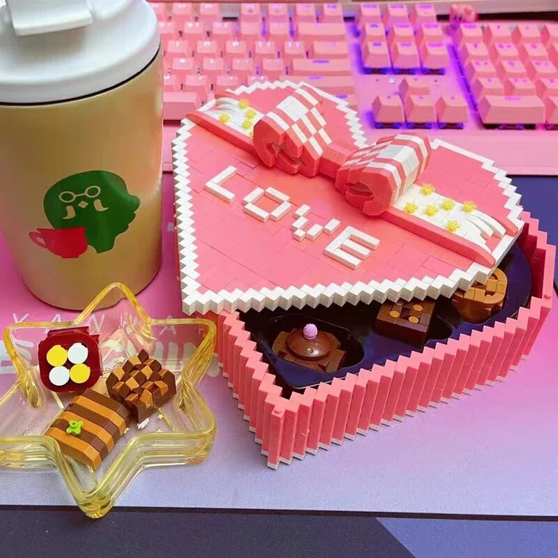 YP 6919 Wedding Love Sweet Heart Chocolate Bow Star Storage Case